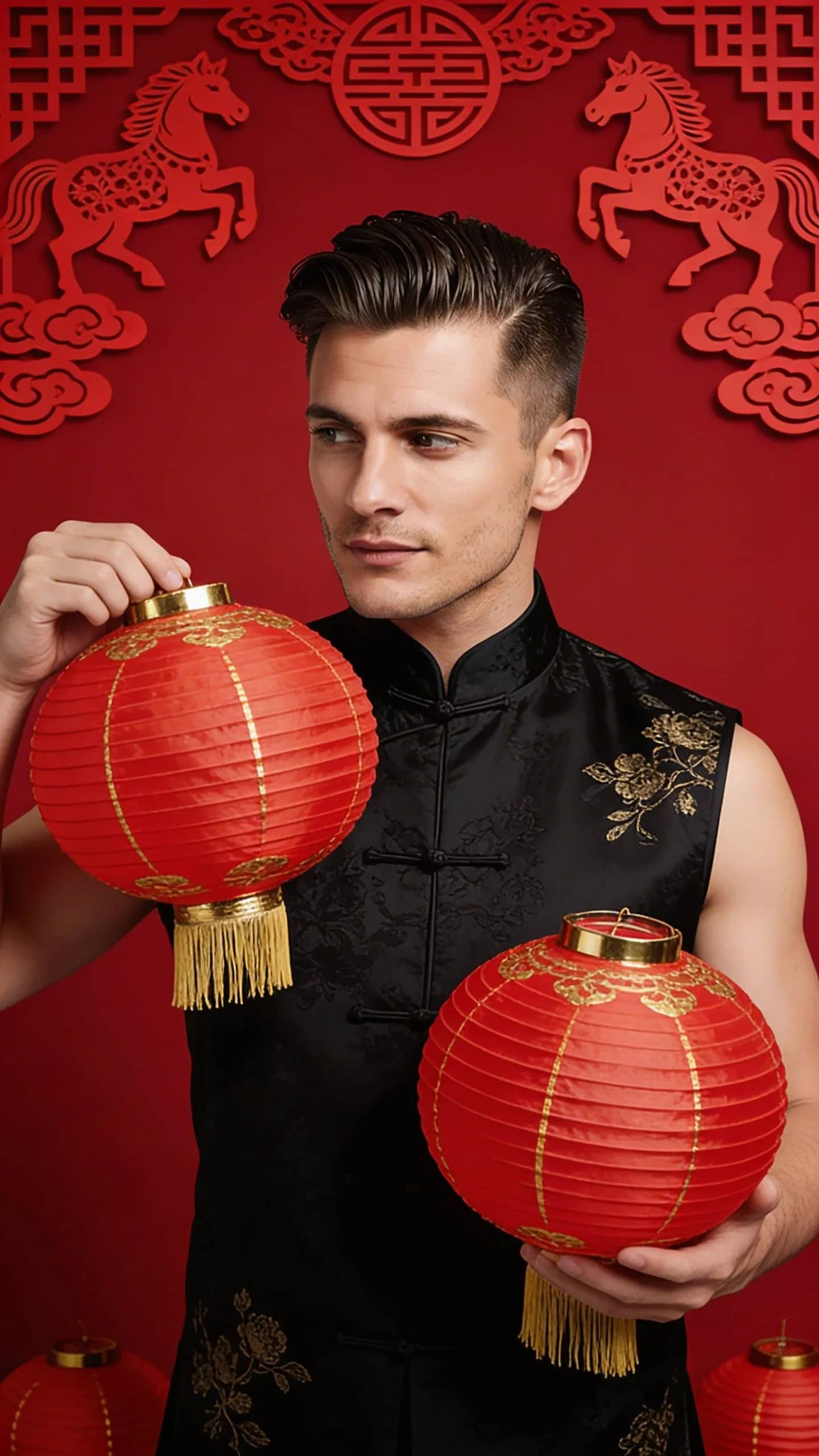 Lantern Qipao Portrait